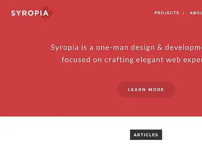 Syropia | v4 canada folio personal portfolio syropia web