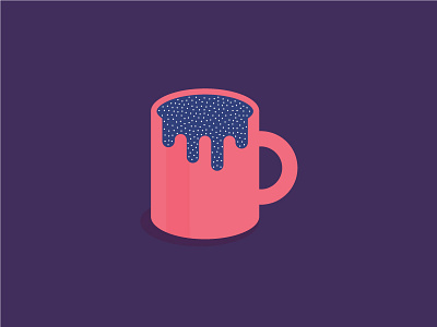 Space Mug cosmos cup flat icon illustration mug rocket shiny space spaceship stars universe