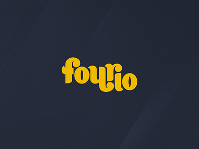 Four.io Logo 4 branding contrast curvy dot font four logo number type typography yellow