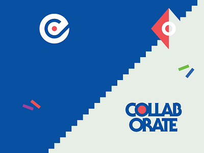 Collab-orate confetti fuzzco logo serif gothic