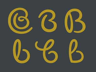 script Bs lettering logo