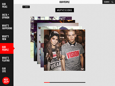Gp Coverflow coverflow design fashion interface ipad ui ux