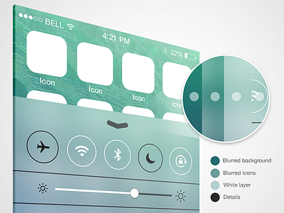 iOS7 blur effect in Photoshop blur design edit effect ios iphone