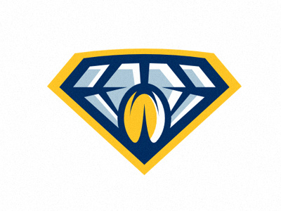 Rugby Club diamond logo rugby sports