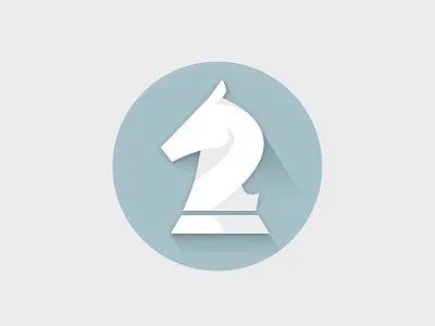 Knight icon app blue design flat horse icon ilustration look portugal scytale ui vector