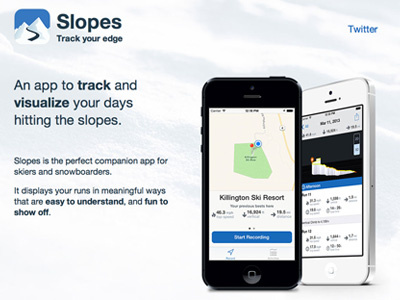 Launch Site design ios ios7 ski snowboard website