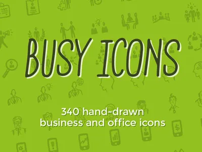 Busy Icons business doodle hand drawn icons management sketch startup ui