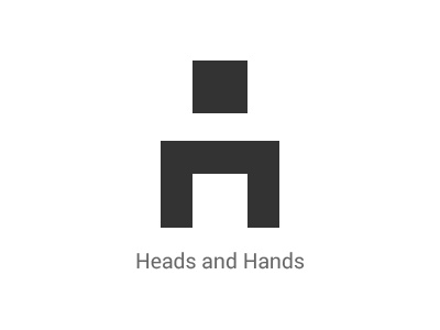 H&H logo brand h hand hands head heads identity logo loho mark symbol