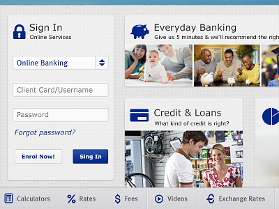 Online Banking Sign IN online banking ui