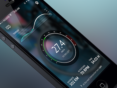 CyclingApp Concept app bike concept cycling ios mileage stats