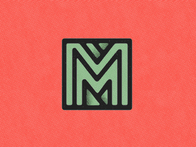 M logo m personal mark red texture