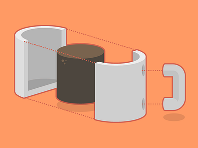 how coffee works coffee exploded exploded view mug