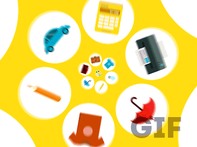 Icons Circles [GIF] adam belis animati gif icons illustratin motion motion design