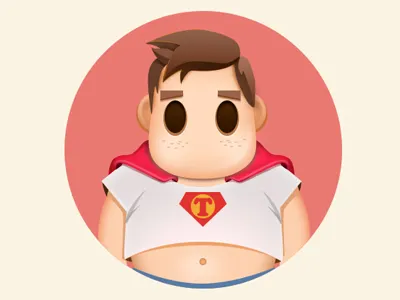 Dribbble i'm coming! self portrait