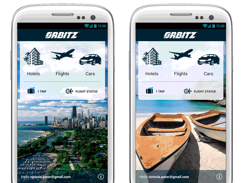 inspired travel theme android app mobile travel