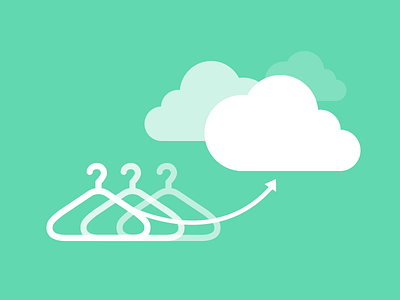 Upload illustration boommy cloud flat hanger illustration upload