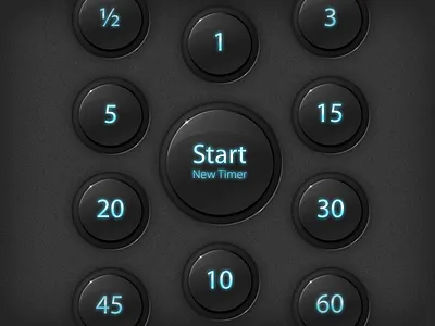 Buttons for a mobile app app interface ios mobile timer