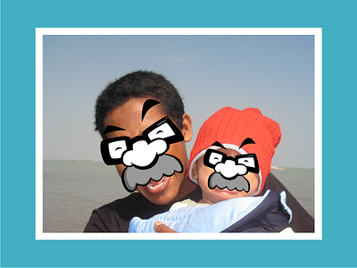 me and Nami jr avatar face family happy mascot mask mock up