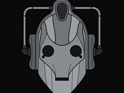 Cyberman baddie doctor who enemy illustration line sci fi space the doctor tv vector villain wip