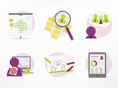 Business illustrations business company diagram flat hr illustration tablet