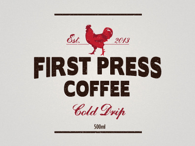 First Press Coffee coffee illustrator logo retro vintage