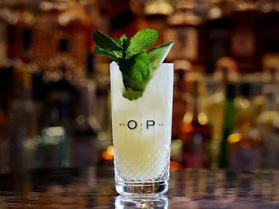 Old Pal & Mint bar cocktail drink mint monogram old pal