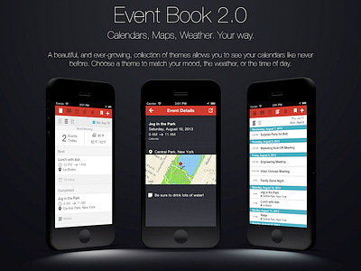 Event Book - Themes calendar event book ios iphone maps techcrunch weather