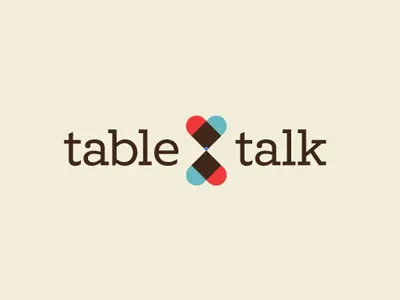 table talk brand identity branding heart logo table