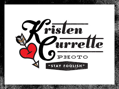 Kristen Currette Logo A arrow branding heart logo photography script typography