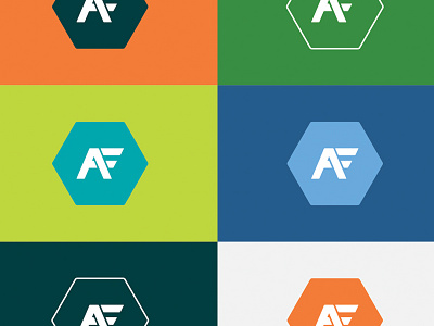 Fitness Logo a blue color f fitness gym logo monogram orange simple tag wip
