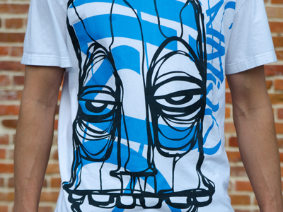 Native Frank blue graffiti illustrator shirt skateboard t shirt tshirt