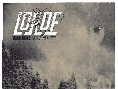 Lorde, at the Decibel Festival bee clouds gigposter goddess halftone poster woman