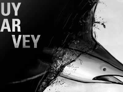 Harvey digital event fish guy harvey illustration ocean photoshop poster school sea swordfish water