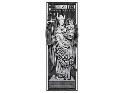 Lebowski Fest New Orleans Poster bill green studios lebowski fest