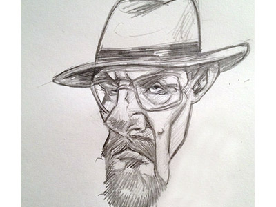 Heisenberg sketch blue breaking bad caricature ceed creative heisenberg illustration meth pencil phillip maddox sketch walter white