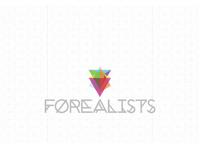 Forealists Grid colors flat geometry graphic grid logo paper pattern triangle