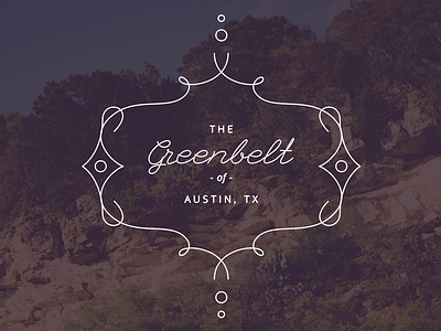 Greenbelt austin crest illustrator script texas thin