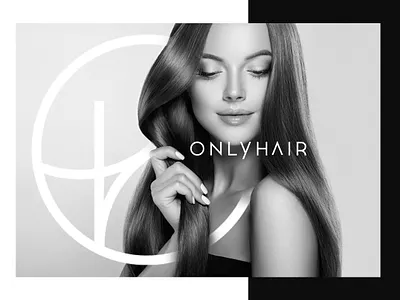 Only Hair Brands beauty beautystudio branding graphic design hair hairstudio logo minimalism studio