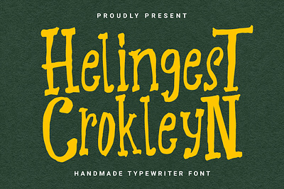 Helingest Crokleyn Handmade Typewriter Font animation branding download font font fonts free fonts graphic design handwritten font logo nostalgic webfont