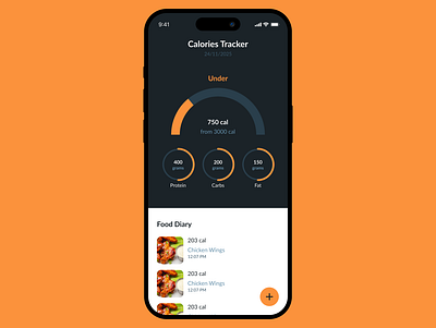 Calories Tracker App app dailyui figma fitness ui ux