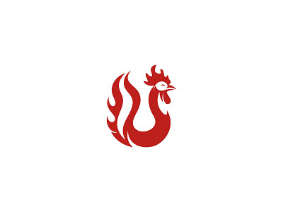 Fire Rooster Logo fast food branding