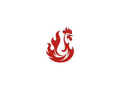 Fire Rooster Logo fast food branding