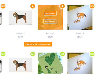 Product List add to cart cards ecommerce featured items hover effect icons images invitations new items products sale items vendor product images