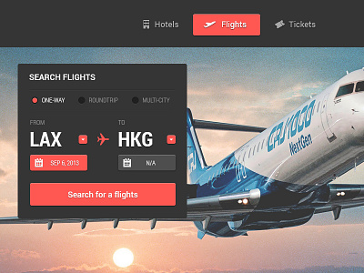 Flight search bar calendar flight landing page radio search ui ux