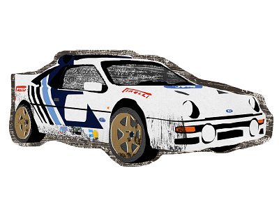 Ford RS200 automotive car collage design digital ford illustration