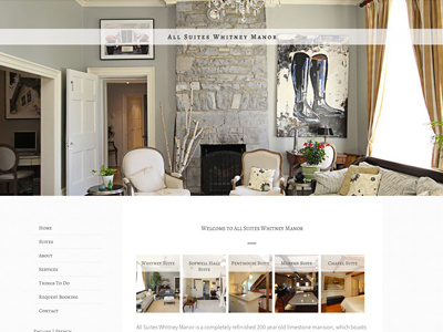 Boutique Hotel Website clean design hotel inn minimal parallax scroll site website white