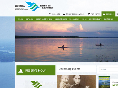 St. Lawrence Parks Websites Refresh background images content heavy design flat website