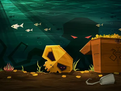 The Depths Below booty creatures danger fish hook loot skull water winning