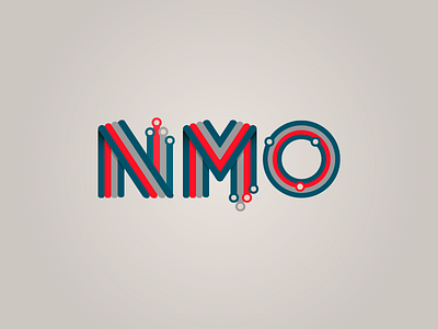 NMO Logo branding colors lab laboratory logo management network operations version