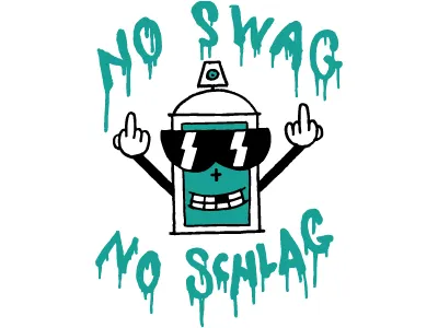 No swag No schlag bombe graffiti illustration no swag no schlag sketch
